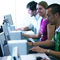 Students in a computer lab